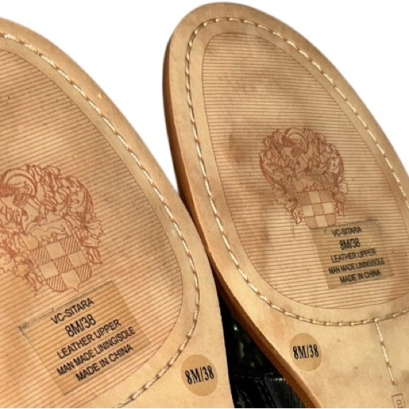 Vince Camuto Sitara Thong Black and Gold Women's Sandals size - Picture 5 of 6